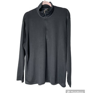 Patagonia Capilene Men's Top Size Large in Black Partial Zipper Baselayers